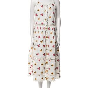 Floral Button-Down Midi Dress